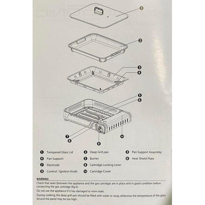 Sonic SGP-606 My Griller Portable Grill Pan (Ihawan) [Butane Powered] - KHM Megatools Corp.