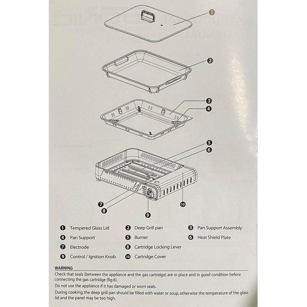 Sonic SGP-606 My Griller Portable Grill Pan (Ihawan) [Butane Powered] - KHM Megatools Corp.