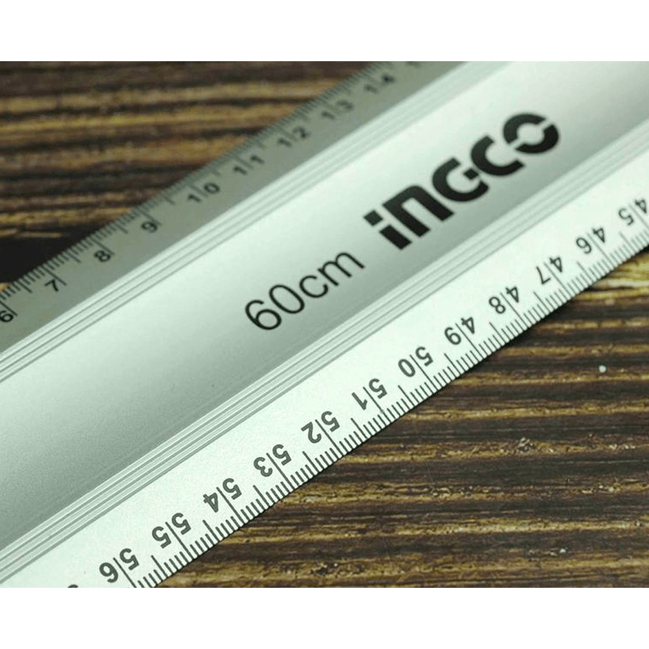 60cm Ruler Inox Ingco HAR01060 Aluminum Ruler 60cm