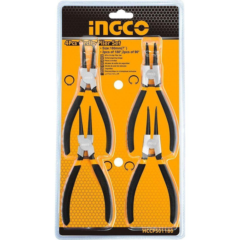 Ingco HCCPS01180 4pcs Circlip Pliers Set