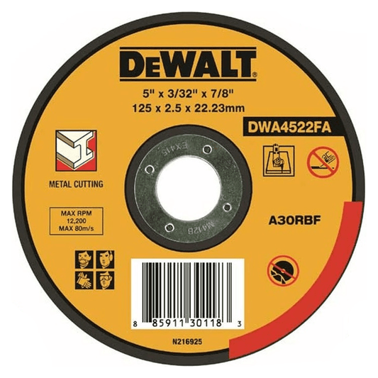 Dewalt DWA4522FA Cut Off Wheel 5" for Metal - KHM Megatools Corp.