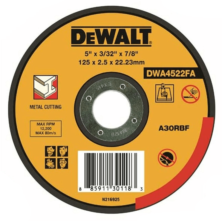 Dewalt DWA4522FA Cut Off Wheel 5" for Metal - KHM Megatools Corp.
