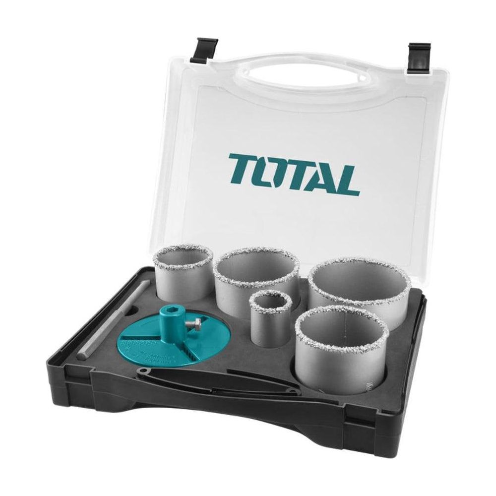 Total TACSH2071 7pcs Carbide Gritted Hole Saw Set / Glass Hole Puncher Set | Total by KHM Megatools Corp.