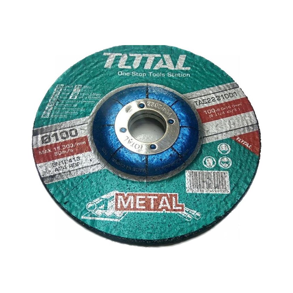 Total TAC2231001 Grinding Disc / Depressed Center Wheel 4" | Total by KHM Megatools Corp.