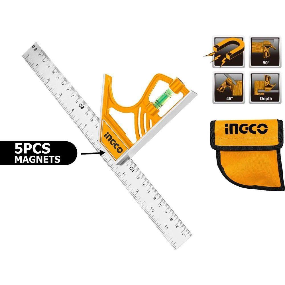 Ingco HSR530255 Magnetic Lock Combination Square 12" - KHM Megatools Corp.