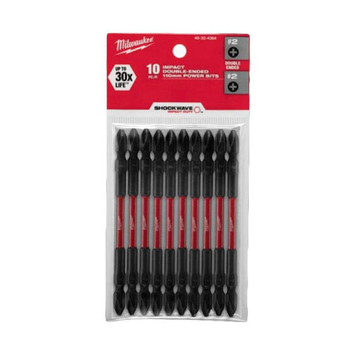 Milwaukee PH2 Philips Screwdriver Bit Double Ended 110mm (10pcs) | Milwaukee by KHM Megatools Corp.