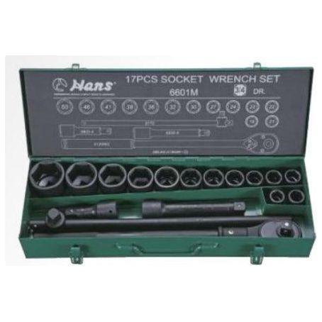 Hans 6601M 3/4" Drive 17pcs Impact Socket Wrench Set 19-50mm | Hans by KHM Megatools Corp. Main image