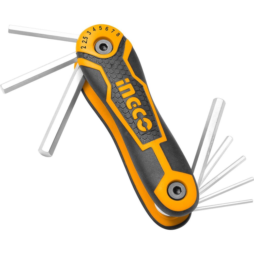 Ingco HHK14081 8pcs Foldable Hex Allen Key Wrench Set