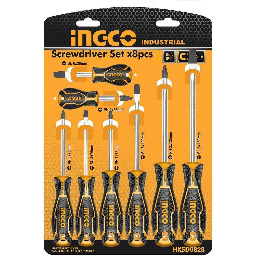 Ingco HKSD0828 8pcs Screwdriver Set - KHM Megatools Corp.