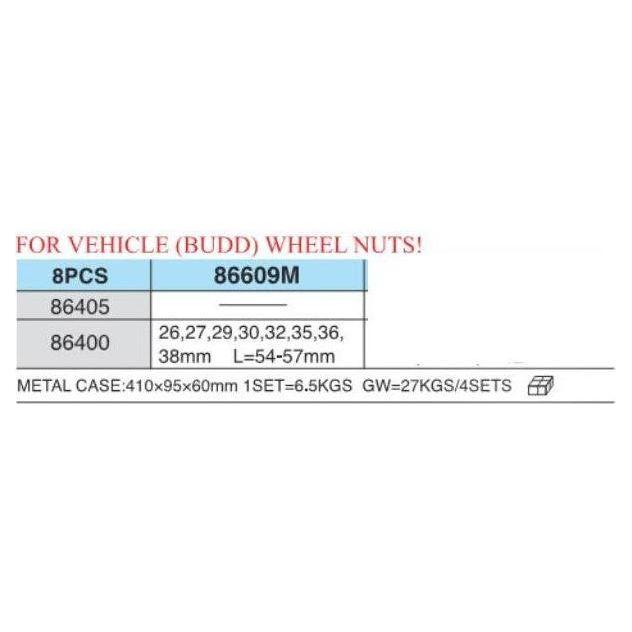 Hans 86609M 3/4" Drive Impact Socket Wrench Set Secondary image