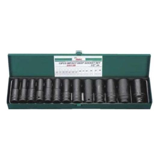 Hans 84613A 1/2" Drive 13 pcs. Impact Deep Socket Wrench Set SAE | Hans by KHM Megatools Corp. Main image