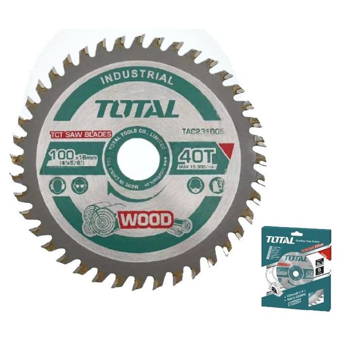 Total TAC231005 TCT Circular Saw Blade 4" for Wood | Total by KHM Megatools Corp.