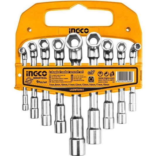 Ingco LASWT0901 9pcs L-Angle Socket Wrench Set - KHM Megatools Corp.