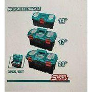 Total TPBXK0031 3 Pcs Plastic Tool Boxes Set