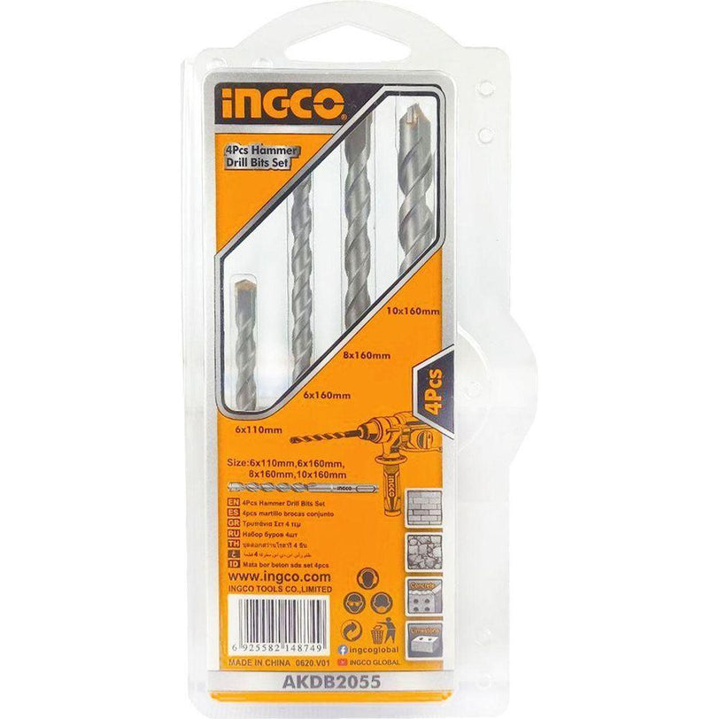 Ingco AKDB2055 4pcs SDS-plus Drill Bit Set