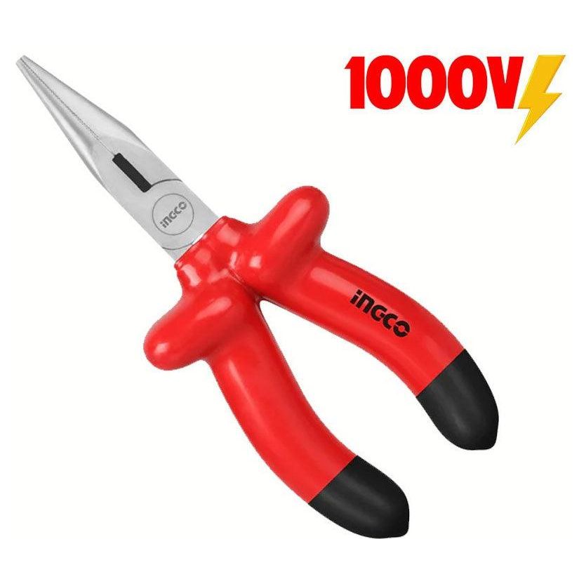 Ingco HILNP01200 Insulated Long Nose Pliers 8" (Dipped)