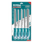 Total THT918516 5pcs Steel File Set with Handle | Total by KHM Megatools Corp.