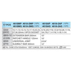 Hans 4618 1/2" Drive 17pcs Socket Wrench Set | Hans by KHM Megatools Corp.