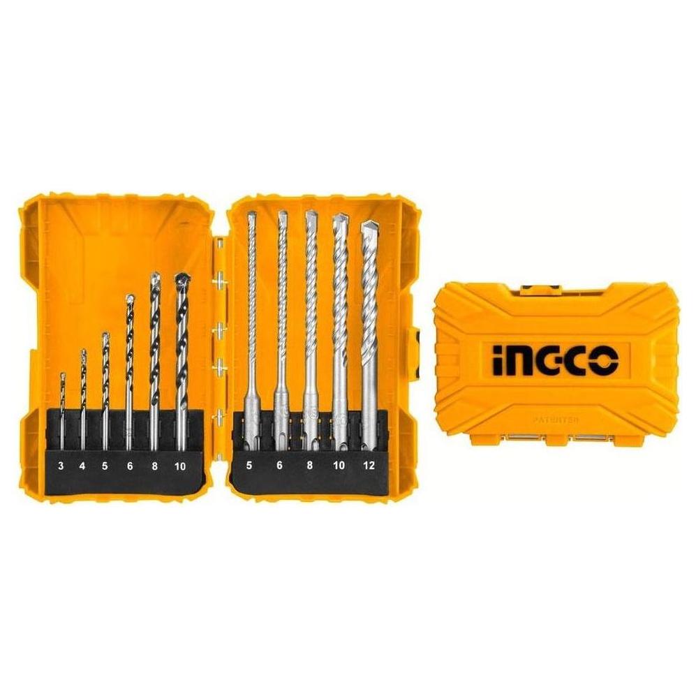 Ingco AKDL31101 11pcs Concrete and SDS-plus Drill Bits Set