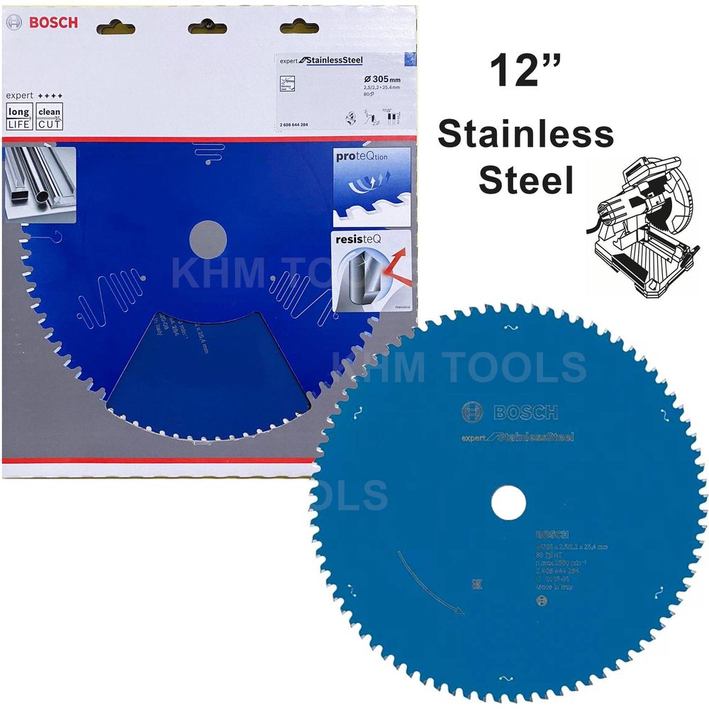 Bosch Circular Saw Blade 12" x 80T Expert for Stainless Steel (Italy) [2608644284]