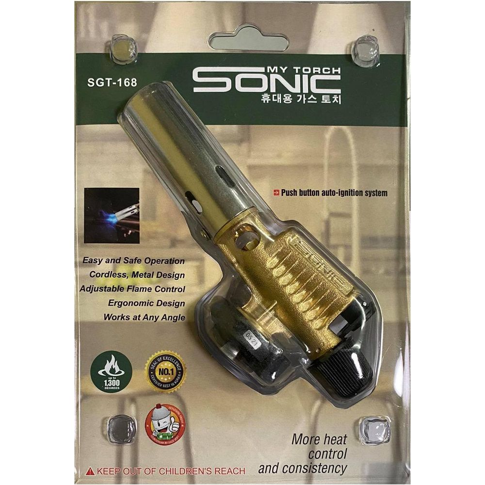 Sonic SGT-168 All Metal Gas Torch (Butane Powered) | Sonic by KHM Megatools Corp.