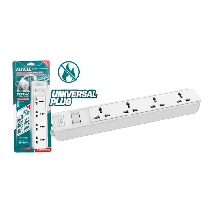 Total THES23042V 4-Way Extension Outlet Cord Set | Total by KHM Megatools Corp.