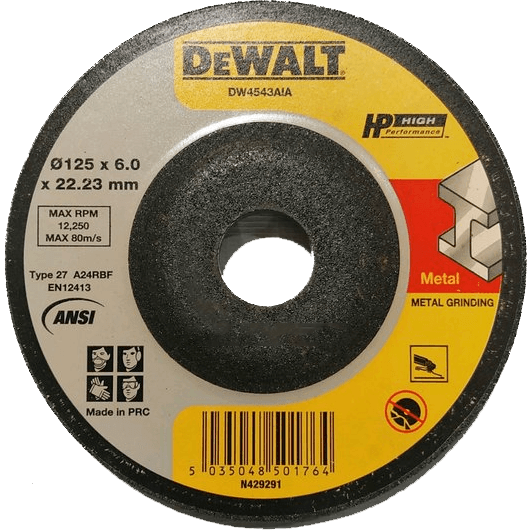 Dewalt DW4543AIA-B1 Grinding Disc 5" for Metal - KHM Megatools Corp.