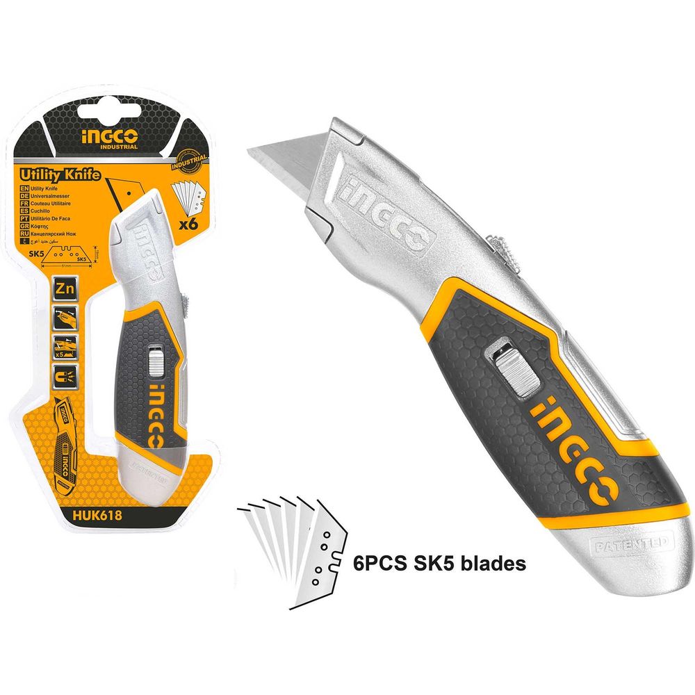 Ingco HUK618 Utility Cutter Knife - KHM Megatools Corp.