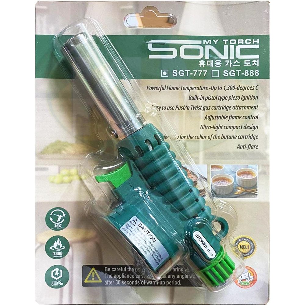 Sonic SGT-777 One Touch Butane Gas Torch (Butane Powered)
