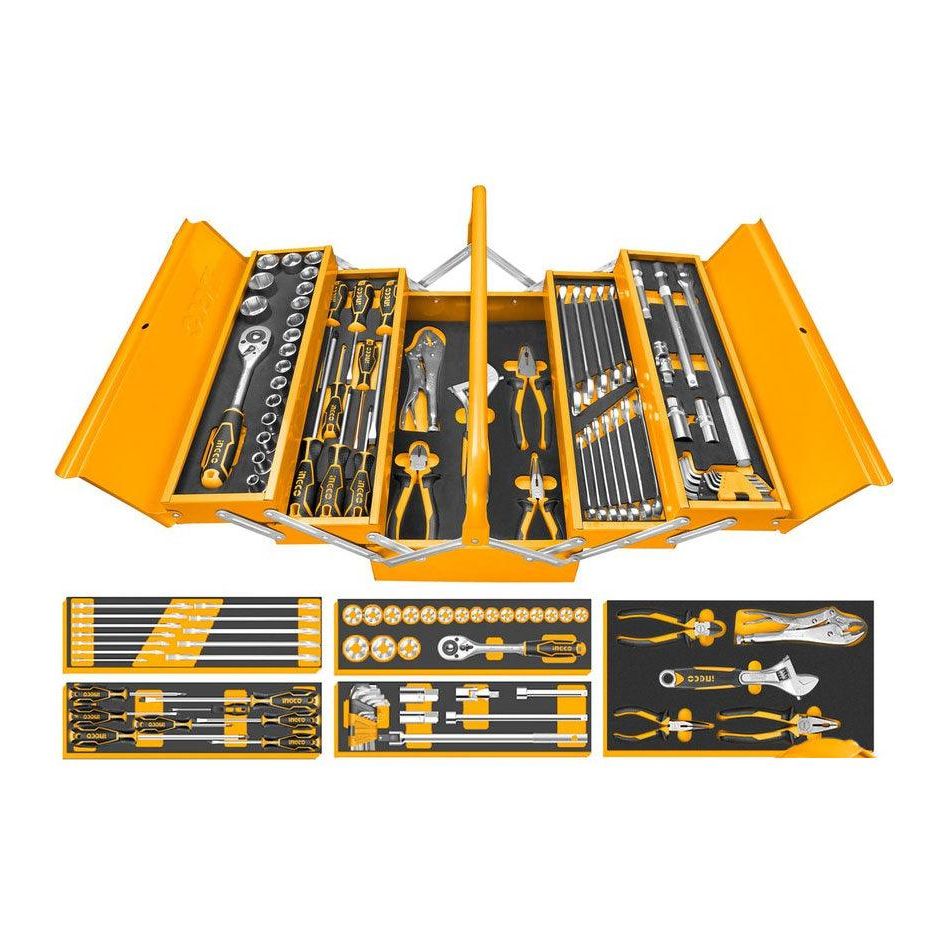 Ingco HTCS15591 Tool Chest / Metal Tool Box Set with 59pcs Hand Tools Set