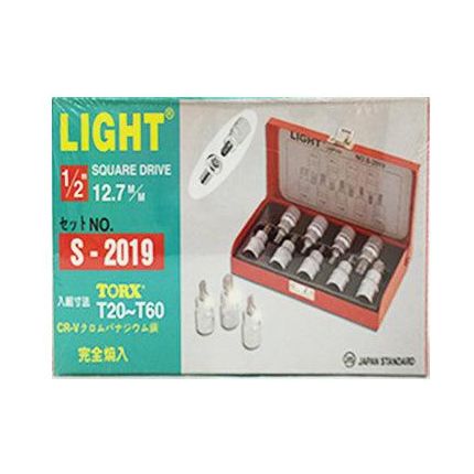 Light S-2019 1/2" Drive 9pcs. Torx Socket Wrench Set | Light by KHM Megatools Corp.