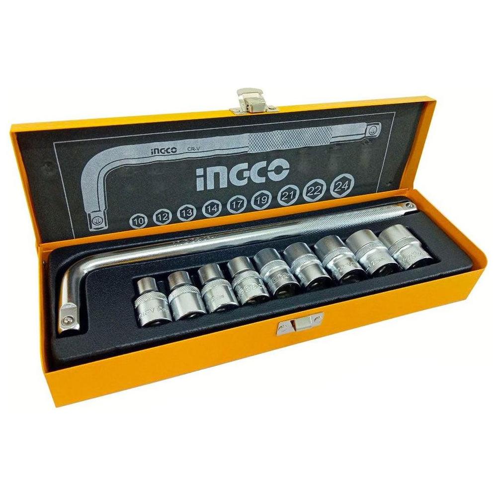Ingco HKTS12101 10pcs Socket Wrench Set 1/2" Drive - KHM Megatools Corp.