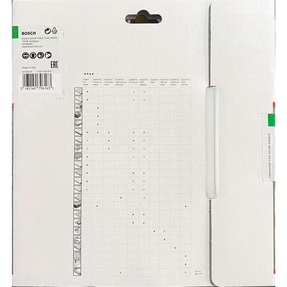 Bosch Circular Saw Blade 10" x 60T Expert for Wood (Italy) [2608642530] Secondary image