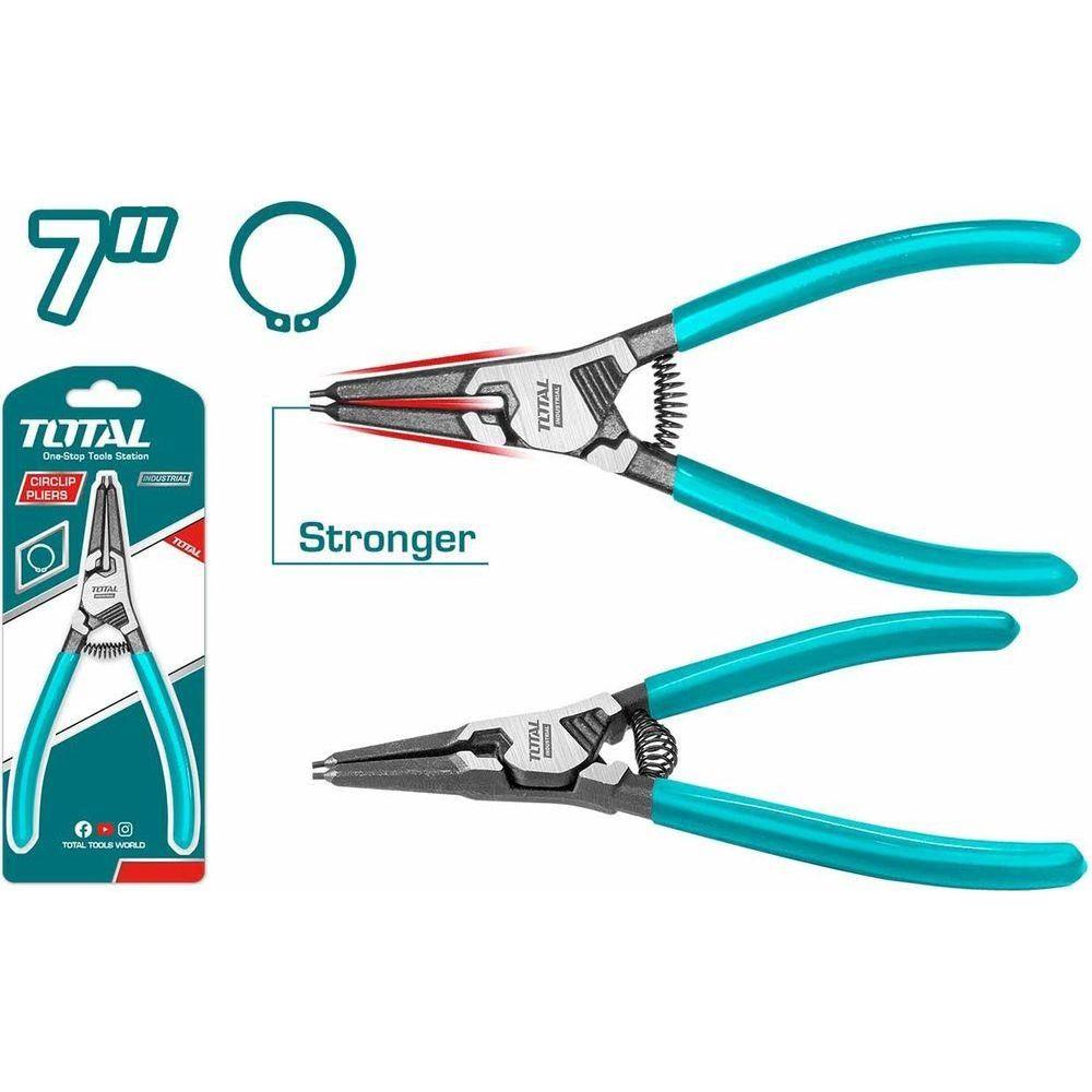Total THTJ21801 Circlip Pliers 7" Straight External
