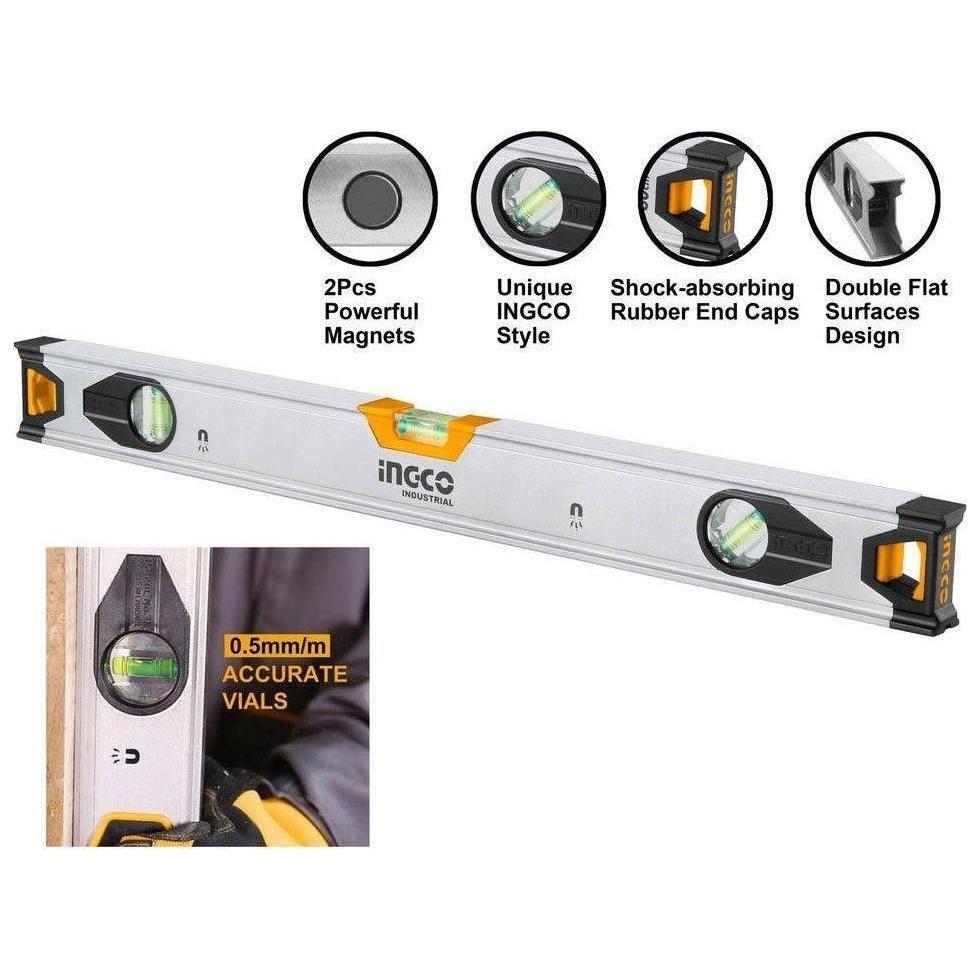 Ingco Spirit Level bar (Poweful Magnetic Base) | KHM Megatools Corp.