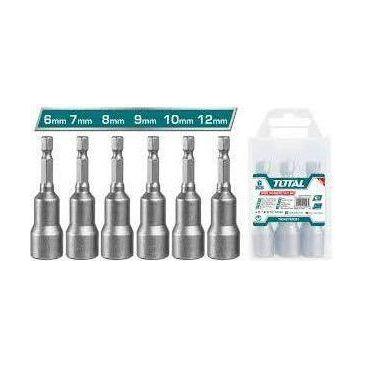 Total TAC2765061 6pcs Magntic Nut Setter Set / Socket Bit Set | Total by KHM Megatools Corp.