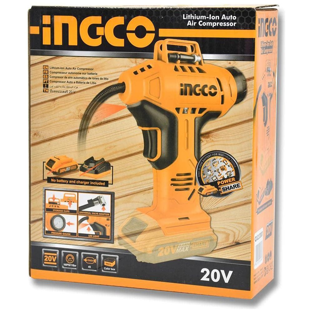 Ingco CACLI1201 20V Cordless Inflator (Bare)