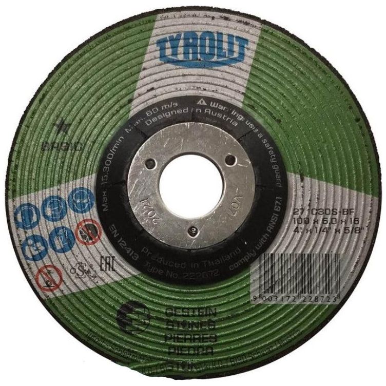 Tyrolit Depressed Center Wheel Grinding Disc [Basic] | Tyrolit by KHM Megatools Corp.