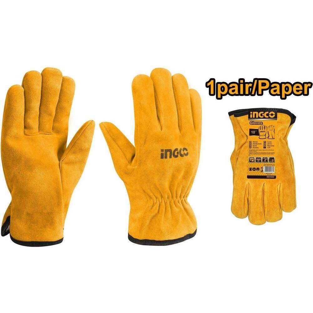 Ingco HGVC02 Leather Gloves 10" - KHM Megatools Corp. Main image