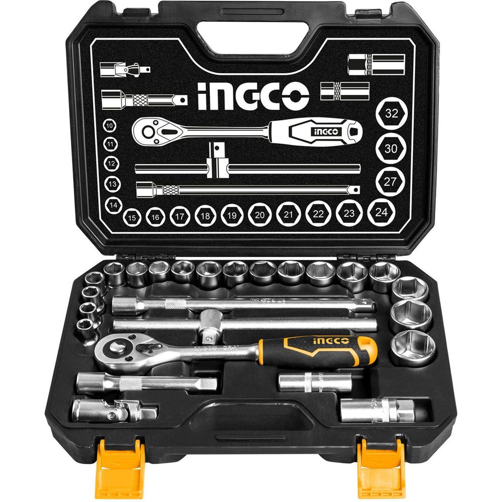 Ingco HKTS12251 25pcs Socket Wrench Set 1/2" Drive - KHM Megatools Corp.