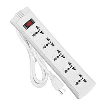 Omni WEU-105-PK Universal Outlet Extension Cord 5-Gang with Switch | Omni by KHM Megatools Corp.