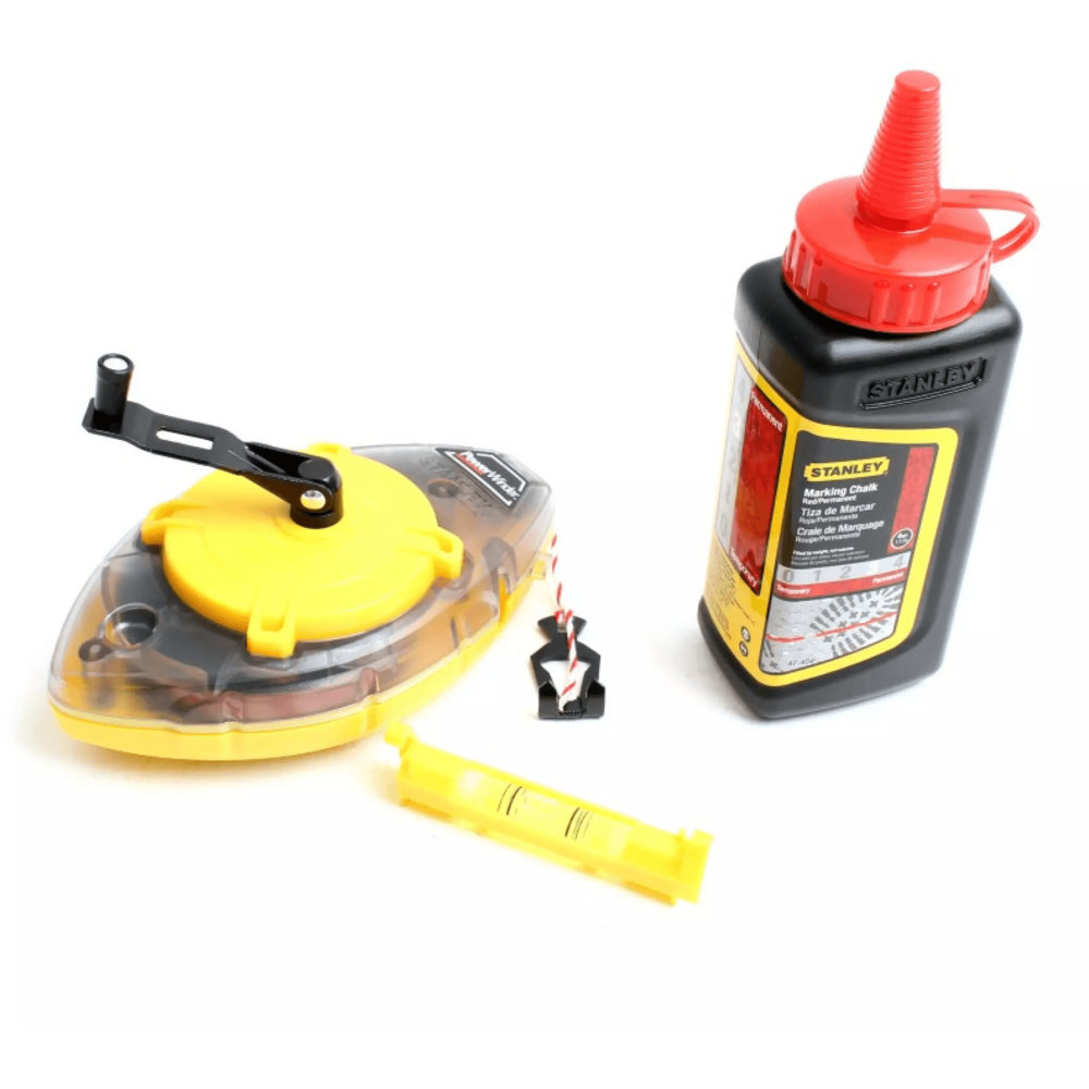 Stanley PowerWinder Chalk Line Level Reel Set [Red] | Stanley by KHM Megatools Corp.