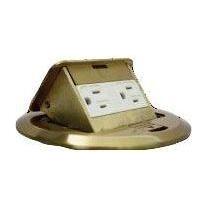 Omni WFM-002 Floor Mounted Outlet Square 16A 25V - Duplex Outlet | Omni by KHM Megatools Corp.