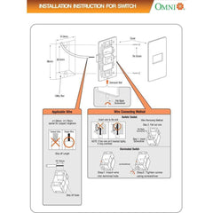 Omni P2-S13/DM-PK Dimmer Switch & 1-Way Switch in Plate (Flush Type) | Omni by KHM Megatools Corp.