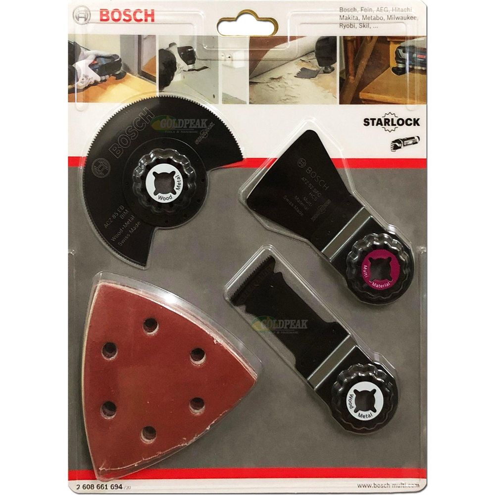 Bosch Starlock 13pcs Universal Accessory Kit Set for Oscillating Tools - Goldpeak Tools PH Bosch