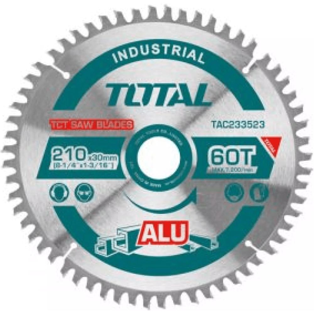 Total TAC233523 Circular Saw Blade 8-1/4" for Aluminum | Total by KHM Megatools Corp.