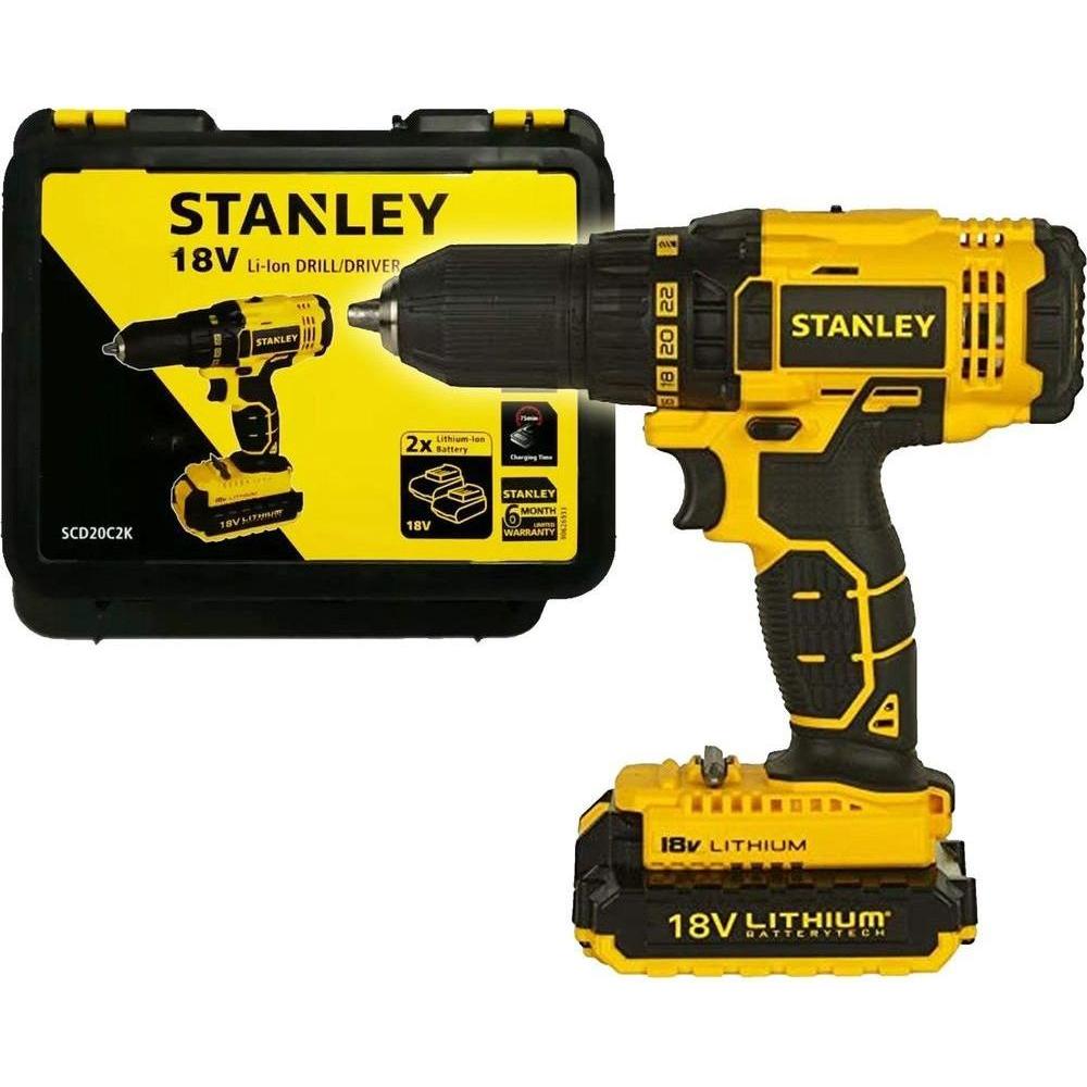 Stanley SCD20C2K 18V-20V Max Cordless Drill / Driver 13mm