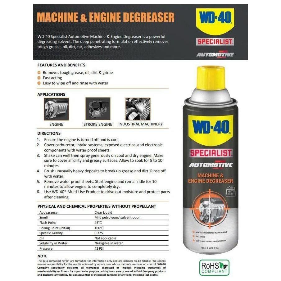 WD-40 Specialist Auto Machine & Engine Degreaser 450ml (WD-AMC-MGD450) Secondary image