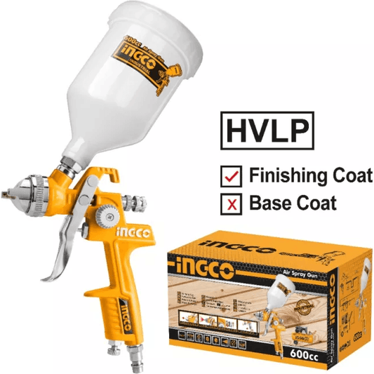 Ingco ASG1061 HVLP Paint Spray Gun Gravity Type 600cc [2- 3.5Bar] - KHM Megatools Corp.