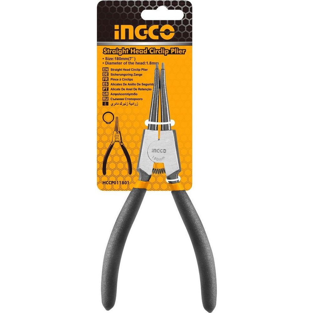 Ingco HCCP011801 Circlip Pliers 7" (Straight Head External) - KHM Megatools Corp.
